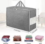 105L Extra Large Storage Bags, Folding Moving Comforter Blanket Storage Bags - Image 2