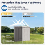 EAST OAK Outdoor Storage Box | 31 Gallon Deck Box Indoor and Outdoor Use | Waterproof Resin Storage Bin with Latch for Patio Cushions, Gardening Tools | UV Resistant | Deep Grey - Image 2