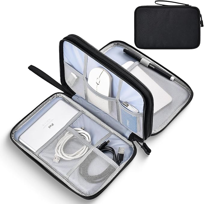 Large Electronics Travel Organizer Case, Electronic Accessories Carry Case by Unknown