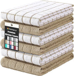 Homaxy Premium Cotton Kitchen Towels 16"x 28", Large Natural Ring Spun 390 GSM by Homaxy