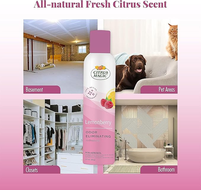 Citrus Magic Odor Eliminating Air Freshener Spray, Lemonberry - Image 5