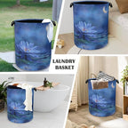 Water Lily Laundry Basket, Moon Oxford Cloth Laundry Hamper - Image 4