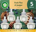 Air Wick Plug-In Scented Oil Refill, 5 Ct, Fresh Pine and Juniper, Air Freshener by AirWick