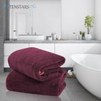 TENSTARS Silk Hemming Bath Towels - Image 3