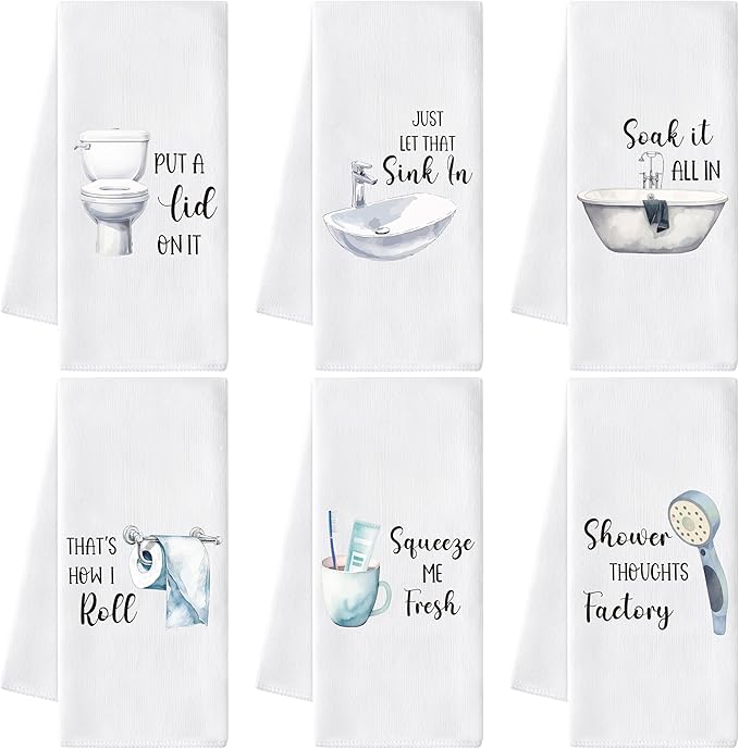 GROBRO7 Funny Sayings Hand Towel by GROBRO7