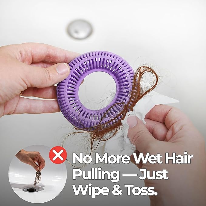 Hair Catcher for Shower Drain & Bathtub – TubRing Pop-Up Drain Protector & - Image 3