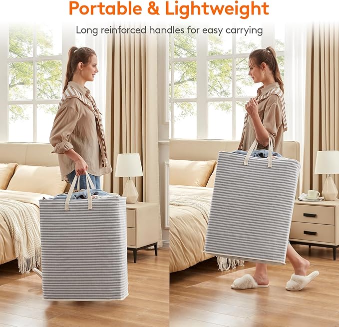 Lifewit 3 Pack Laundry Hamper Large Collapsible Laundry Baskets, Freestanding - Image 5