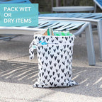 Bumkins Waterproof Wet Dry Bag for Baby, Swim Suit, Cloth Diapers, Pump Parts - Image 3