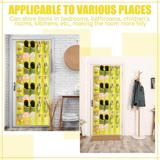Windyun 40 Over the Door Shoe Organizer Large Mesh Pocket Hanging Shoe Rack - Image 6