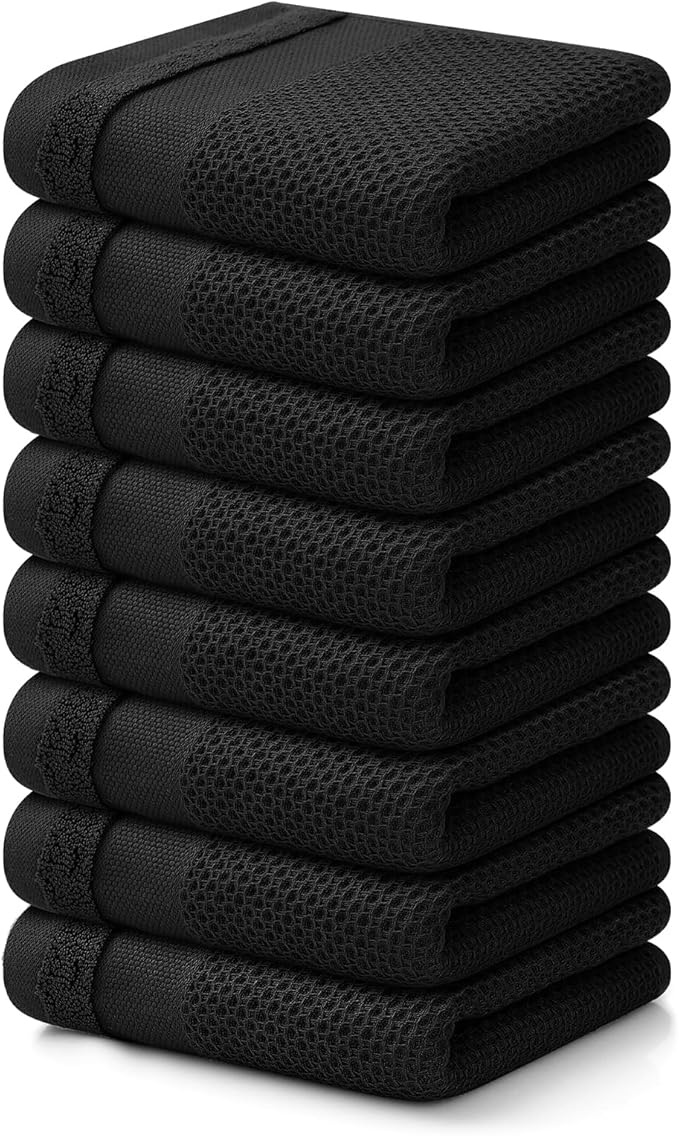 Homaxy 100% Cotton Waffle Weave Kitchen Towels, 13 x 28 Inches Super Absorbent by Homaxy