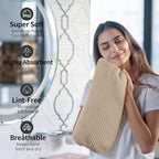 Microfiber Waffle Hand Towels, 4 Pieces, Fast Drying, Lint Free 430 GSM - Image 4