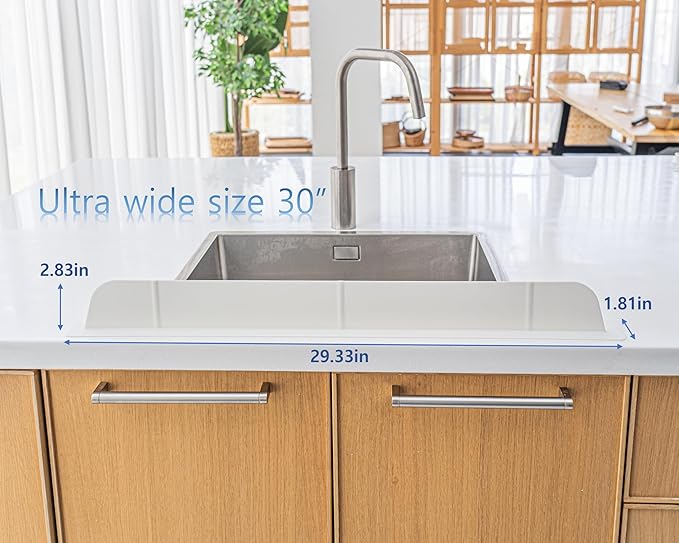 30 inch Premium Kitchen Sink Silicone Water Splash Guard SIZE UPGRADE 30" and - Image 7