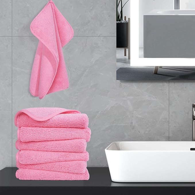 POLYTE Premium Lint Free Microfiber Washcloth Face Towel, 13 x 13 in - Image 6