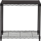 Amazon Basics 2-Shelf Stackable Storage, 13.3" D x 23.2" W x 22.2" H, Black - Image 4