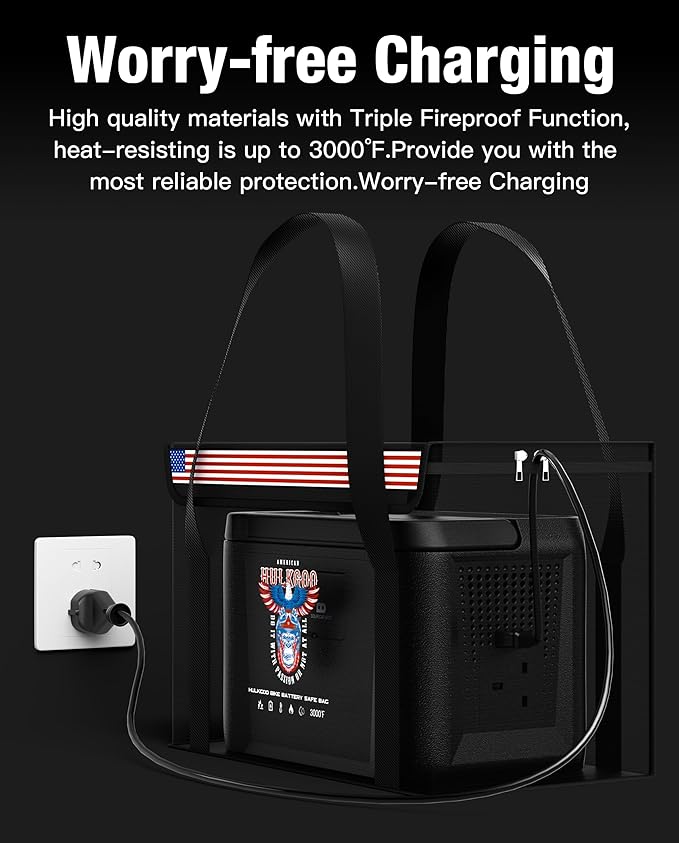12V 100Ah LiFePO4 Lithium Battery Fireproof Safe Bag Large Capacity - Image 5