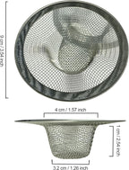 Sink Strainer 2Pcs Stainless Steel Metal Mesh Sink Drain Strainer Large Wide - Image 2