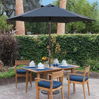 Blissun 7.5 ft Patio Umbrella, Yard Umbrella, Outdoor Market Umbrella with Push Button Tilt Crank (Black) - Image 6
