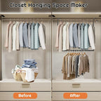Hanging Closet Rod Adjustable Width Height Closet Rods - Image 5