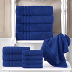 Hawmam Linen Royal Blue Bath Towels 4 Pack Soft and Absorbent - Image 5