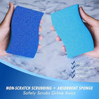 Elitra Essentials Scrubber Sponge, Non-Scratch Hydrophilic Foam Technology - Image 2