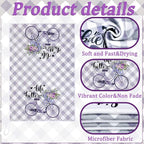 Set of 6 Lavender Kitchen Towels Purple Floral Dishtowels Rustic Absorbent - Image 6