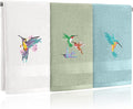 3 Pcs Hummingbird Hand Towels Farmhouse Garden Hummingbird Bathroom Decor 14x29 by Tingjoo