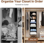 StorageWorks 6-Shelf Hanging Closet Organizers, Foldable Closet Storage - Image 6