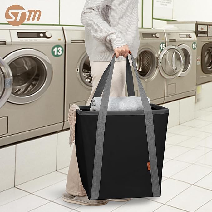 STORAGE MANIAC Collapsible Laundry Caddy, 128L Large Collapsible Laundry Basket - Image 9