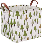 FANKANG Square Nursery Hamper Storage Bins Canvas Laundry Basket Foldable by FANKANGStorageBasket