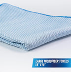 Unger Professional 18” x 18” Large Professional-Grade Microfiber Cloth Towels - Image 8