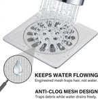 50 Pack Square Disposable Shower Drain Hair Catcher Stickers - Image 6