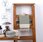 Evelynen Turkish Hand Towels for Bathroom & Kitchen Towels Decorative Set of 2 - Image 2