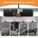 Faucet Mat for Kitchen Sink, Snap-On Design & 7°slope Fast Drain, Folding Sink - Image 5