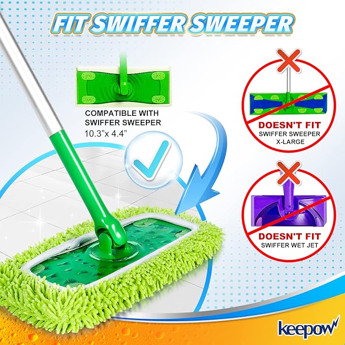 KEEPOW Reusable Mop Pads Compatible - Image 2
