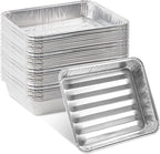 PLASTICPRO 50 Pack Disposable Aluminum Grill Liners Toppers Aluminum Foil by PLASTICPRO