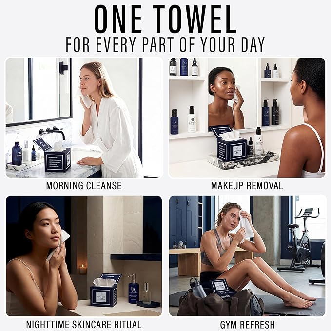 Clean & Clear Face Towels, Disposable Luxury Facial Towels, 100% Viscose - Image 2