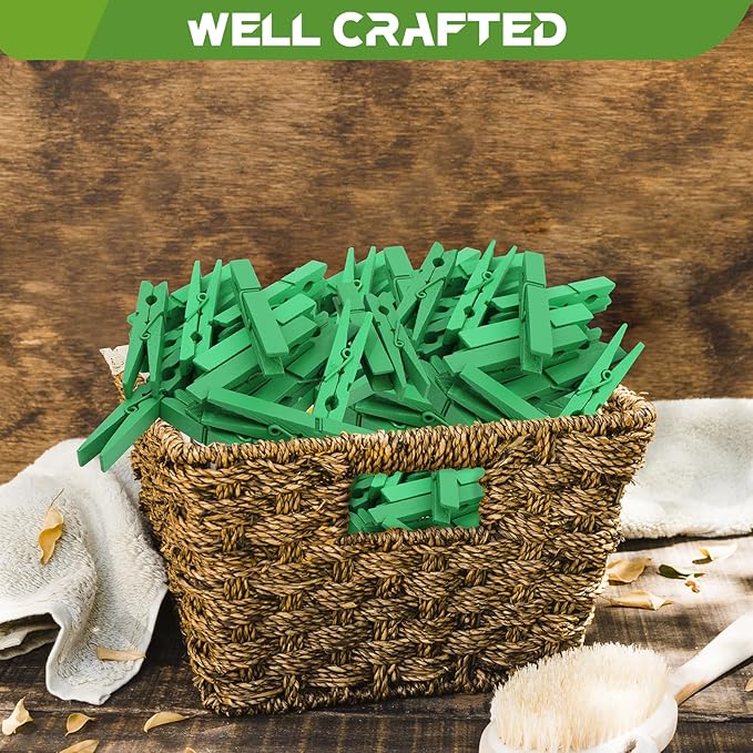 100 Pack Clothes Pins Wooden 2.9 Inch, Clothespins Wood Colorful Clothing Pins - Image 6