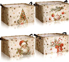 4 Pack Christmas Storage Bin Collapsible Large Christmas Storage Baskets by Bulyoou