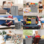 75L Waterproof Laundry Hamper Collapsible Laundry Basket Cotton Handle Laundry - Image 7