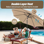 Simple Deluxe 9' Patio Umbrella Outdoor Table Market Yard Umbrella with Push Button Tilt/Crank - Image 5