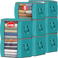 Fab totes 24 Gallons Clothes Storage, Foldable Thick Fabric Blanket Storage Bags by Fabtotes