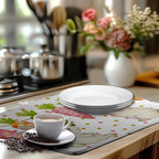 Easter Spring Dish Drying Mats Cute Bunny Dish Mat Easter colorful Carrots - Image 6