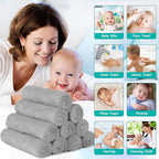 HOMEXCEL Baby Washcloths 12 Pack-Microfiber Coral Fleece Baby Bath Face Towel 7 - Image 4