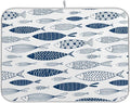 Cartoon Fish Dish Drying Mat for Kitchen Counter Absorbent Microfiber Drying Pad by BOENLE-WELCOMEYOURCOMING