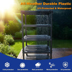 Plastic Storage Shelves, Plastic Heavy Duty Shelves 16.93" D x 35.43" W x 72.44" H,5-Tier Garage Storage Shelving, Shelving Units and Storage - Image 7