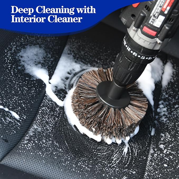 DkOvn Horse Hair Brush for Drill, for Leather, Car Interior, Car Wheel - Image 4