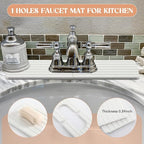Faucet Mat Sink Splash Guard Oval and Round Splash Tap Pad Diatomite Stone - Image 5