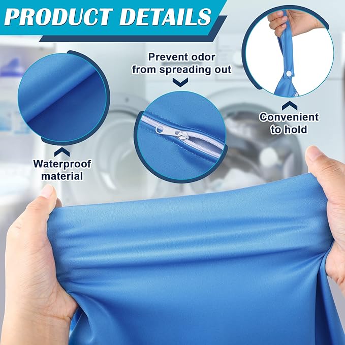 Shappy 2 Pcs Large Travel Laundry Bag Washable Waterproof Wet Dry Large Dirty - Image 3