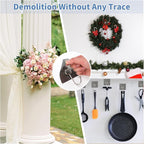 Adhesive Wall Hooks for Hanging - 60lb Heavy Duty Waterproof & Rustproof - Image 5