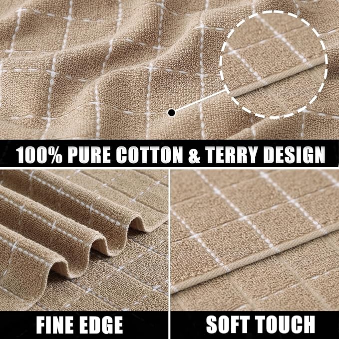 Mordimy 100% Cotton Terry Cloth Kitchen Towels, Super Soft and Absorbent Dish - Image 2